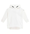 Moncler Ivory Dress For Girl With Logo In White