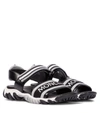 MONCLER SUNSET LEATHER SANDALS,P00548172