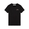 Off-white Arrows Flowers T-shirt In Black Jersey In Black