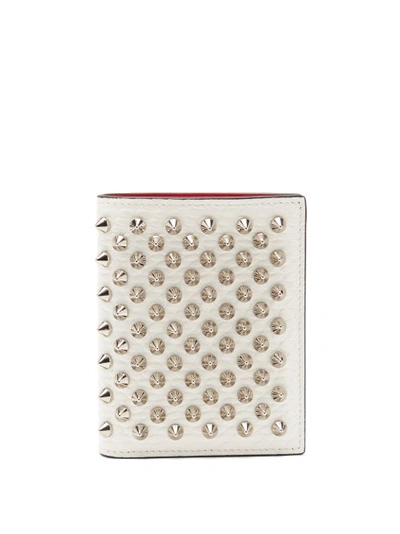 Christian Louboutin White/silver Snake Printed Leather W Palatin Wallet In White,silver