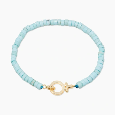 Parker Gem Bracelet (turquoise) In Gold Plated Brass, Women's