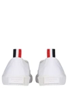 Thom Browne Online Exclusive White Heritage Vulcanized Sneakers In White