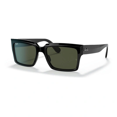 Ray Ban Inverness Sunglasses Black Frame Green Lenses 54-18 In Schwarz