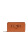 FENDI LOGO环绕式拉链钱包