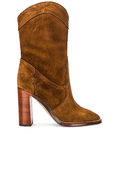 Saint Laurent Kate Booties In Land