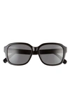 GUCCI 57MM POLARIZED RECTANGLE SUNGLASSES,GG0929SA005M