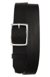 Rag & Bone Rugged Leather Belt In Black