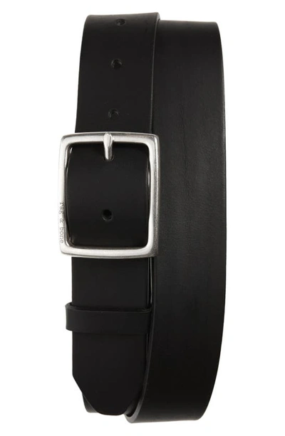 Rag & Bone Rugged Leather Belt In Black