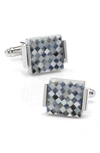 CUFFLINKS, INC MOTHER-OF-PEARL CHECKERED CUFF LINKS,BL-2278-LP