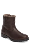 Mephisto Leonardo Hydroprotect Waterproof Genuine Shearling Lined Boot In Dark Brown Montana