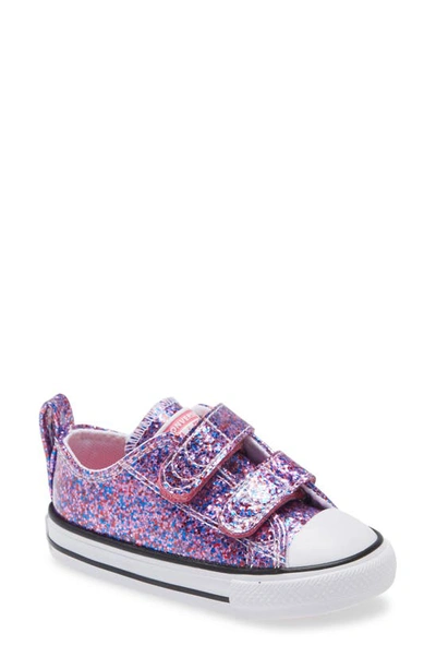 Converse Babies' Toddler Girls Coated Glitter Easy-on Chuck Taylor All Star Casual Sneakers From Finish Line In Pink