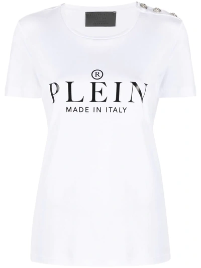 Philipp Plein Logo-print Short-sleeved T-shirt In White