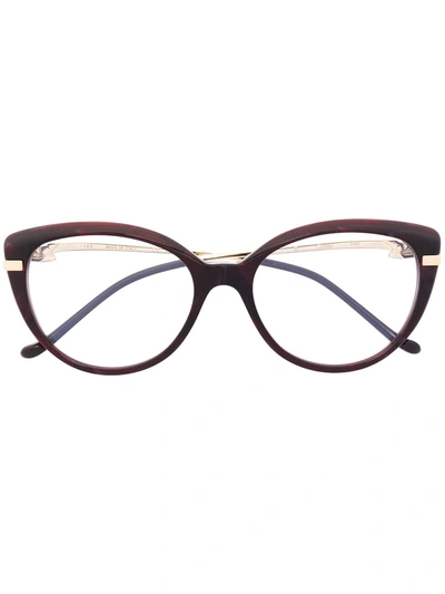 Cartier Panthère Cat-eye Glasses In Brown