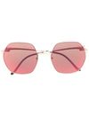 Cartier Panthére Hexagnal-frame Sunglasses In Gold