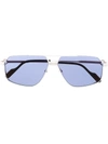 Cartier Metal Aviator Sunglasses In Silver