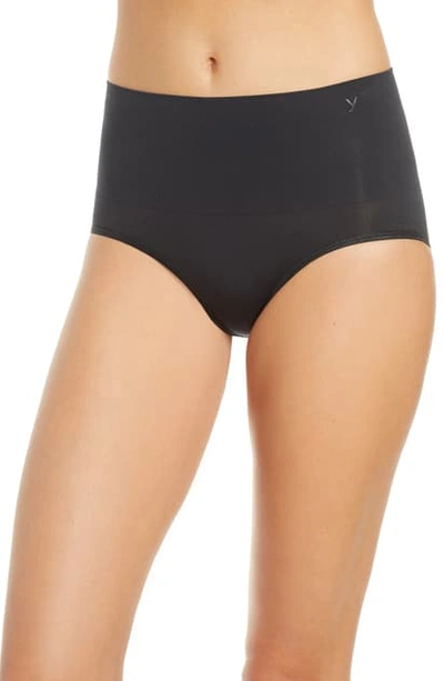 Yummie Liliana Comfortably Curved Shaping Thong In Black