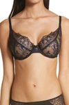 Wacoal Scene Stealer Lace Underwire Bra 855312 In Black