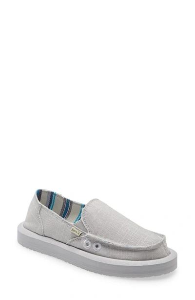 Sanuk Donna Slip-on Trainer In Grey