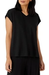 EILEEN FISHER V-NECK BOXY TOP,S1FTJ-T5548M