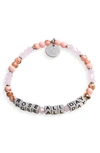 LITTLE WORDS PROJECT ROSE ALL DAY BEADED STRETCH BRACELET,NS-ROS-PMO