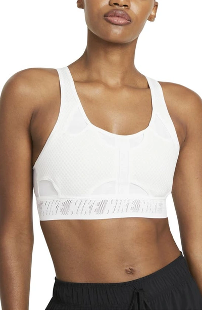 Nike Women's Dri-fit Adv Swoosh Medium-support Padded Sports Bra In Grey