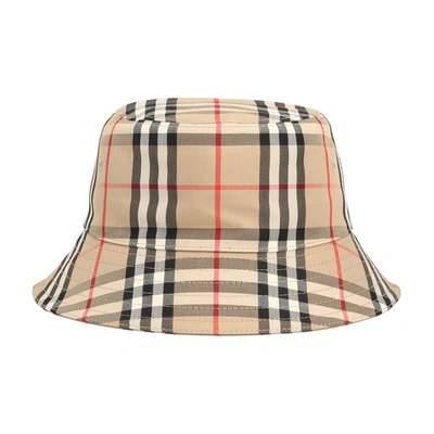 Burberry Beige Vintage Check Bucket Hat In Multi-colour