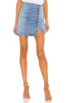 Retroféte Willa Denim Mini Skirt In Light Blue Stone