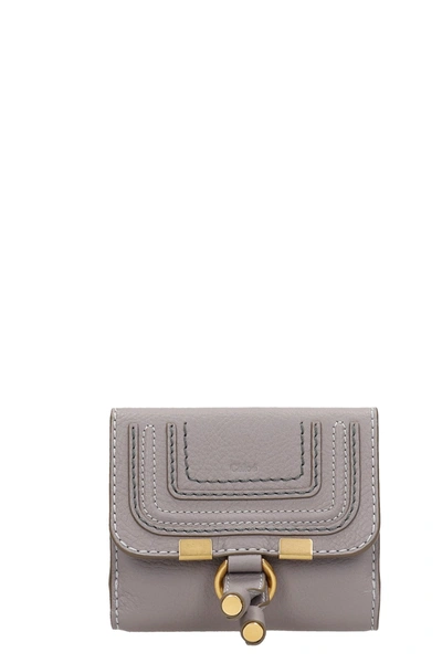 Chloé Mercie Wallet In Grey Leather