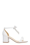 Alexandre Birman Clarita Leather Heeled Sandals In White