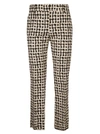 TRUE ROYAL SANDY TROUSERS,TRUT294714 901 IVORY AND BLACK