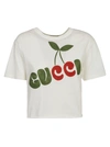 GUCCI LOGO PRINT CROPPED T-SHIRT,11769160