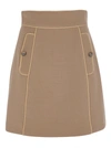 DOLCE & GABBANA BACK ZIP DETAIL SKIRT,11768644