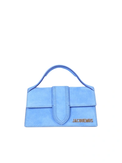 Jacquemus Bambino Suede Bag In Blue