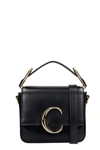 CHLOÉ MINI CHLOE C HAND BAG IN BLACK SUEDE AND LEATHER,CHC19US193A37001