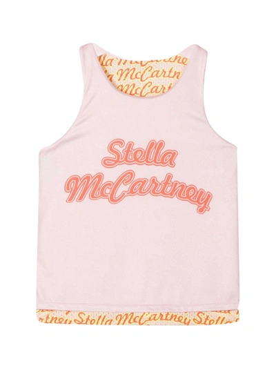 Stella Mccartney Kids' Logo印花坦克背心 In Pink