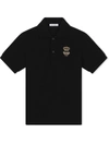 DOLCE & GABBANA BEE AND CROWN-EMBROIDERED POLO SHIRT