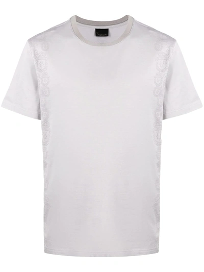 Billionaire Logo-print Round Neck T-shirt In Grey