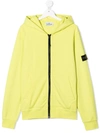 STONE ISLAND JUNIOR TEEN LOGO PATCH HOODIE