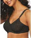 Bali Lace 'n Smooth 2-ply Seamless Underwire Bra 3432 In Black