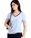 TOMMY HILFIGER LOGO V-NECK T-SHIRT