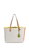 TORY BURCH PERRY CANVAS TRIPLE COMPARTMENT TOTE,TORYB48617