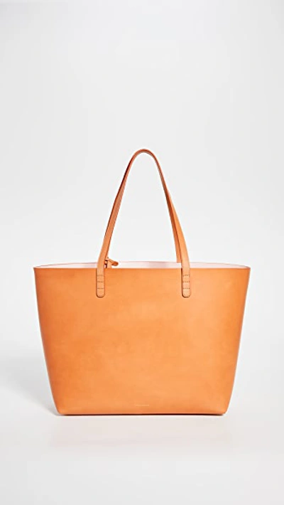 Mansur Gavriel Large Tote Bag In Camello/rosa