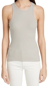 Rag & Bone Grey 'the Essential' Rib Tank Top In Grey Dawn