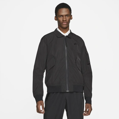 Nike Sportswear Premium Essentials Men's Unlined Bomber Jacket In Black,black,black