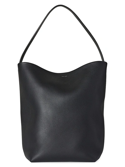 The Row Park Large North-south Tote Bag In Black