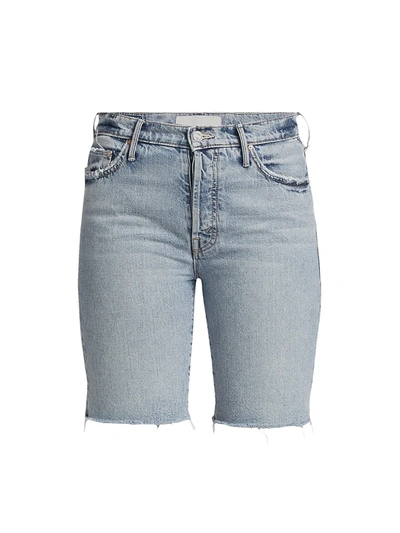 Mother The Trickster Bermuda Denim Shorts In On My Knees