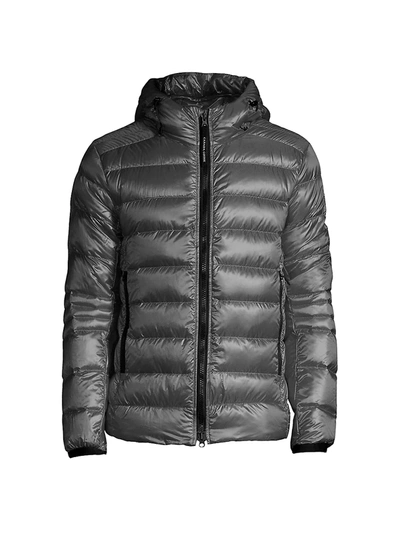 Canada Goose Crofton Hooded Puffer Jacket In Boulder Grey