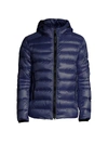 Canada Goose Black Label Black Disc Crofton Nylon Down Puffer Jacket In Atlantic