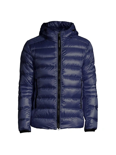 Canada Goose Black Label Black Disc Crofton Nylon Down Puffer Jacket In Atlantic