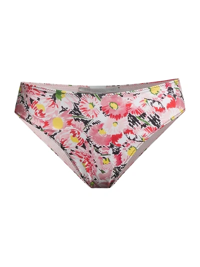 Stella Mccartney Floral High-leg Bikini Bottom In Multicolor Pink